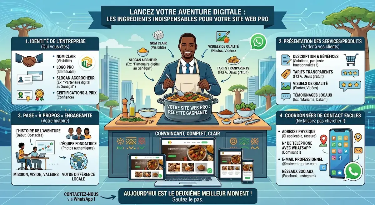 présentation services site web professionnel avec ZadiServices